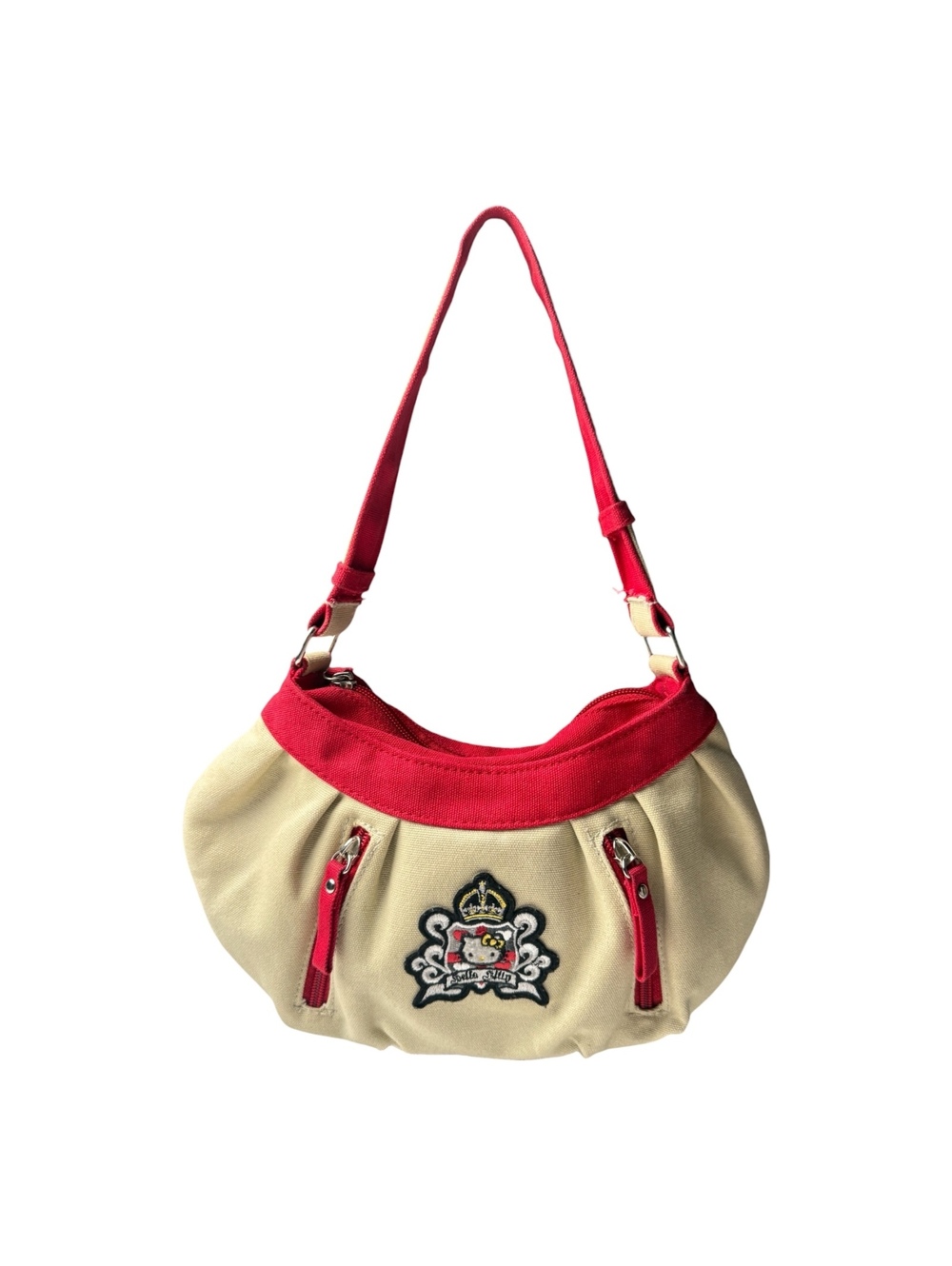 Sanrio Royal Crown Hello Kitty Canvas Patch Shoulder Bag 2005